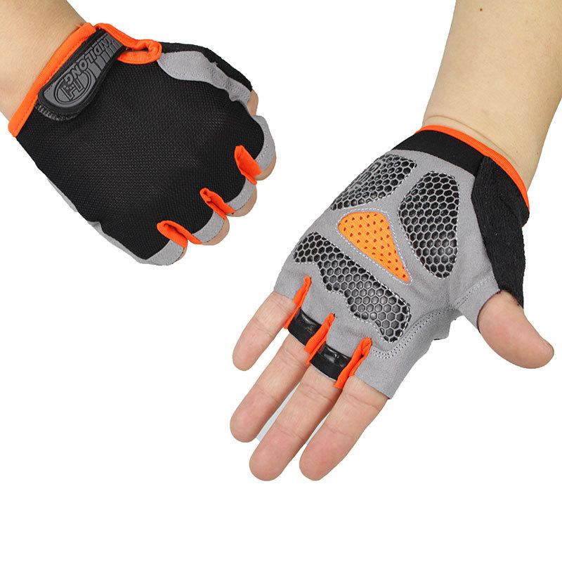 Fitness Gloves Half-finger Thin Breathable Shock-absorbing Wear-resistant Non-slip Outdoor Sports Gloves Men's and Women's Cycling Bicycle Gloves