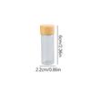 1Pc Clear Glass Bottles With Bamboo Wood Cap Empty Spice Bottles Sealed Reagent Bottle Diy Crafts Decoration Empty Small Jar