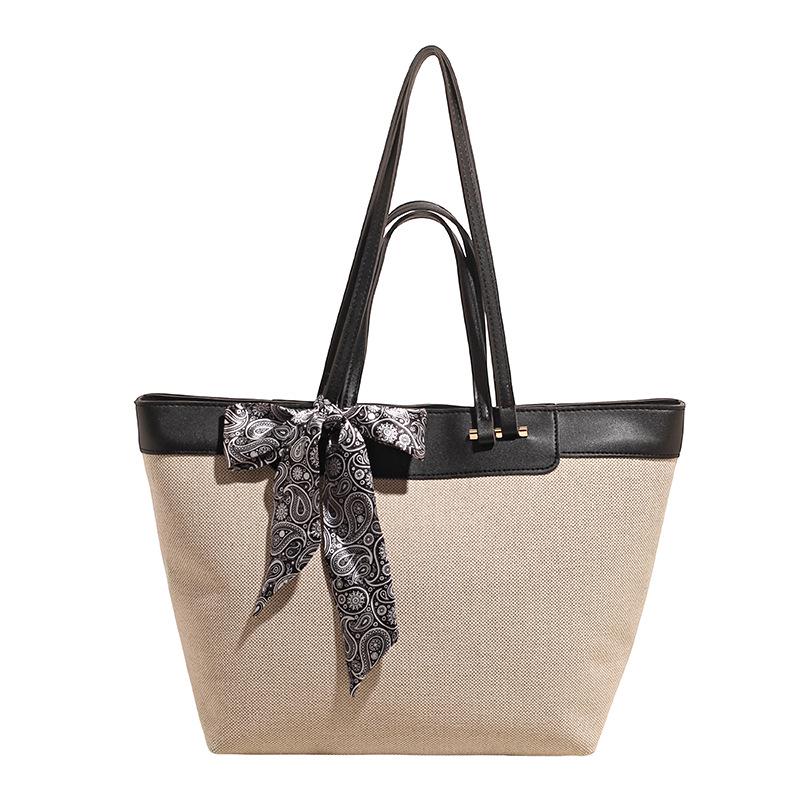 Large Capacity Ladies  Fashion Tote - Versatile & Stylish Vegetable Spliced Shoulder Bag