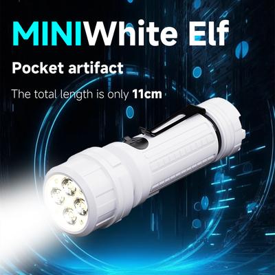 Tragbare Mini-LED-Taschenlampe, wiederaufladbares LED-Licht, hohes, klares Flutlicht, leichtes Typ C