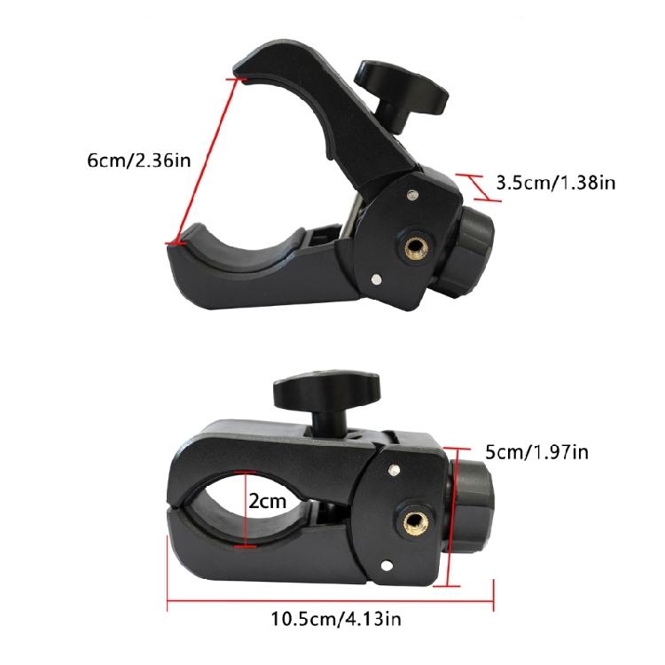 Heavy Duty Plastic Clamp Mount Providing 22mm To 64mm Grip Capacity For Camera Light Stand Accessories Powerful Clip