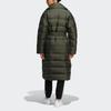 adidas Casaco de Almofada Original com Gola Grande e Gravata Comprimento Médio Jaqueta de Penas Roupa Exterior Feminina Oliva H64732