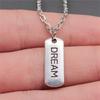 Strip Letter Initial Tags Pendant Antique Bronze Metal Men Collar Necklace New Arrival Gift