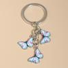 Cute Colorful Butterfly  Enamel Flying Animals Key Chains For Women Girls Accessorie Handmade Jewelry Bag Charm