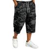 Pantalones Cortos Cargo de Camuflaje para Hombre con Cintura de Cordón - Pantalones Cortos Casuales Multibolsillos para Aventuras al Aire Libre
