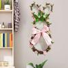 Exquisite Craftsmanship Easter Rabbit Floral Wreath Colorful Easter Rabbit Flower Hoop Perfect for Easter Celebrations