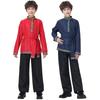 Kids Boys Ethnic Minority Dance Top Pants Belt Sets Halloween Role Play Dress Up Cosplay Costume