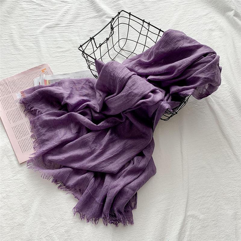 

Высококачественные женские хлопковые шарфы, женские легкие, мягкие, модные однотонные шарфы, шаль, солнцезащитное пляжное полотенце, 90*190CM