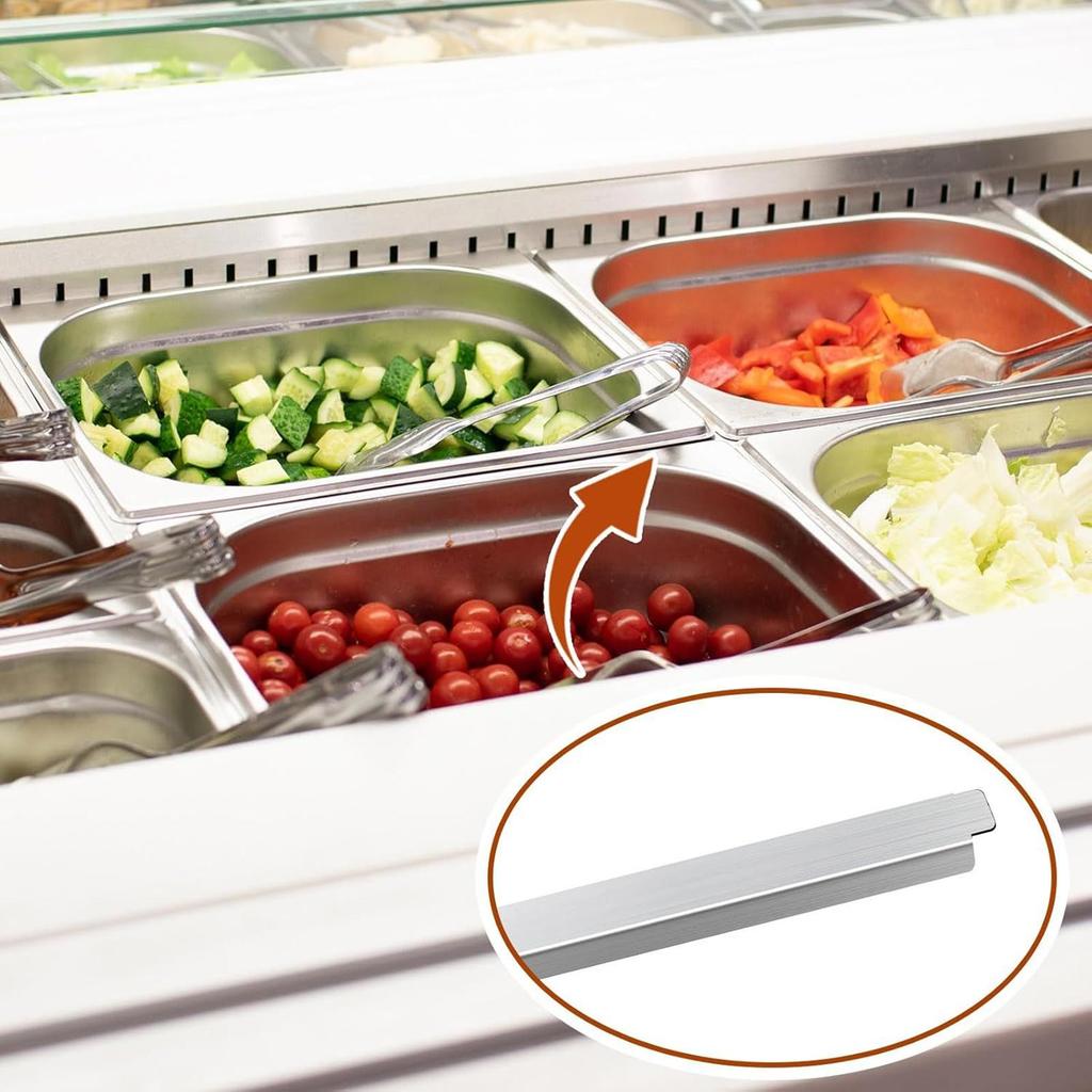 Adaptador de aço inoxidável de 12 polegadas Barra divisória para mesa a vapor Barra adaptadora para mesa de jantar para Tamanho Fracionário Tamanho Inteiro Cozinha