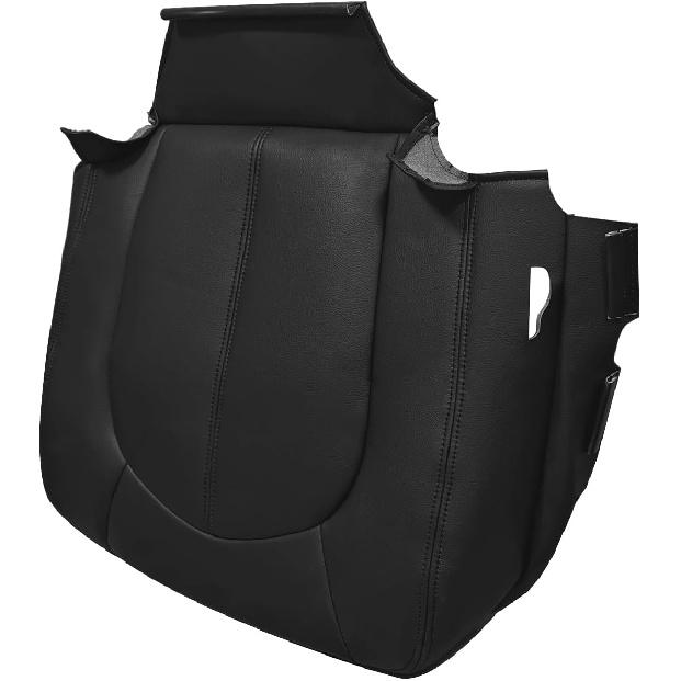 Driver Side Bottom Seat Cover Unperforated Fits for Cadillac CTS Base Coupe Wagon Luxury Performance Premium 3.6L 2008-2013 Microfiber Leather, Black