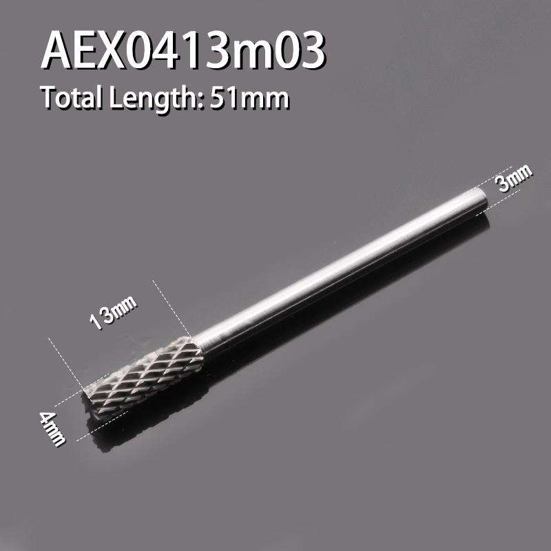 Rotační pilník z wolframové oceli 1ks štěrbina pro kuličky s čepelí na horní straně Válcová fréza ze slitiny karbidu Typ sloupce pro frézu 3-16 mm