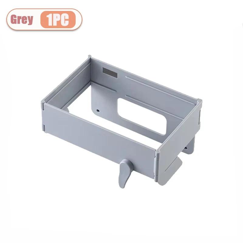 

Multi-Purpose Foldable Trash Bag Dispenser Under Cabinet Mount Adhesive Hanger for Kitchen Counter Bathroom and Travel Use
