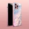 Seawater Ripple Pattern Pink Metallic Paint Glass Hard Phone Case For iPhone 17 Pro Max 11 12 13 14 15 16 Plus 16E 17Air Cover