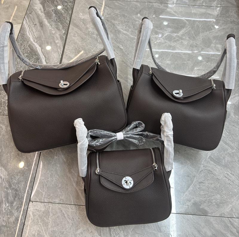 2025 Mini Lindy Bag: First Layer Lychee Cowhide Shoulder & Crossbody Women's Handbag