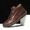 Duże męskie buty buty casualowe na zewnątrz płaska podeszwa ręcznie szyte buty zamek błyskawiczny buty typu Martens krótkie kozaki