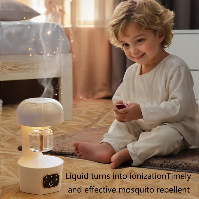 Portable USB Rechargeable Mosquitoes Repellency Device For Indoor Outdoor Use Insect Killing With Night Light Function