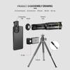 Monoculare 4K con Zoom Super Teleobiettivo 48x con Treppiede Telescopio per Fotocamera a Lungo Raggio per Smartphone