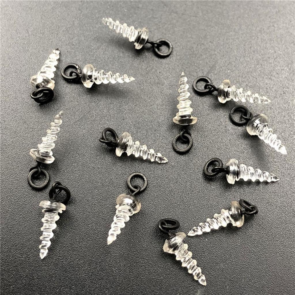 20 Stück Angelköder Schraube Karpfen Boilie Köderschraube mit Ringen Wirbel Angel-Terminal-Rig Tackle Angelzubehör