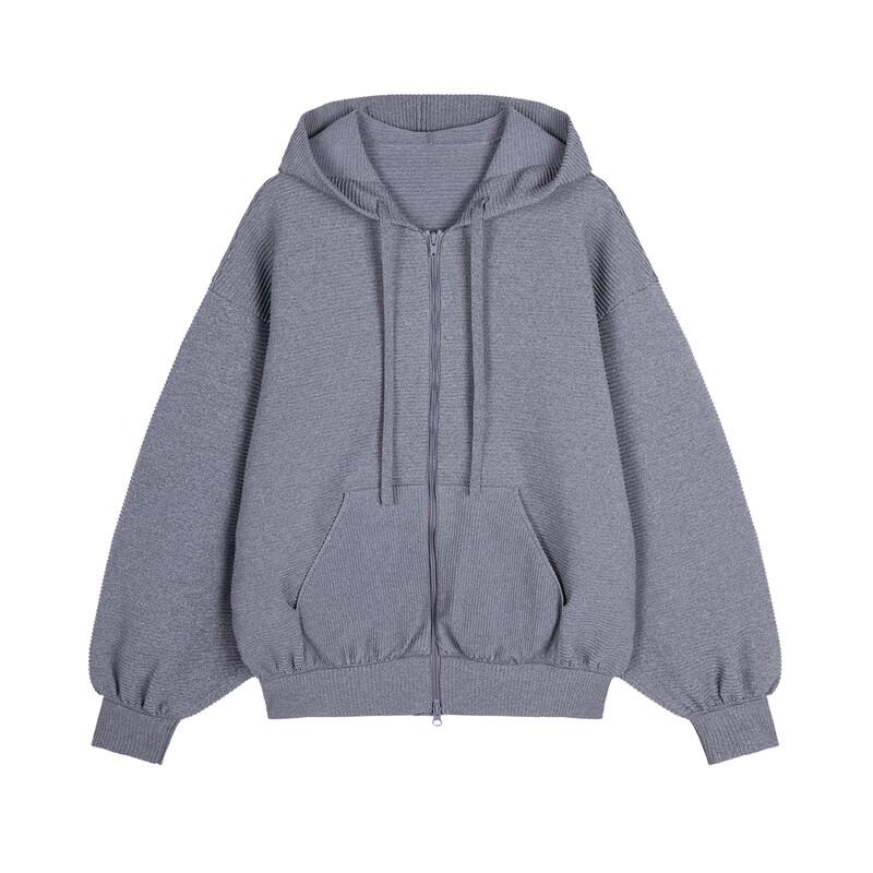 JNBY 2024 Spring Loose Fit Hooded Knit Sweater