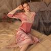 Winter Neue Bademantel Hause Kleid Lose Elegante Nachthemd Weiche Velour Nachtwäsche Frauen Nachthemd V-ausschnitt Loungewear Samt Homewear