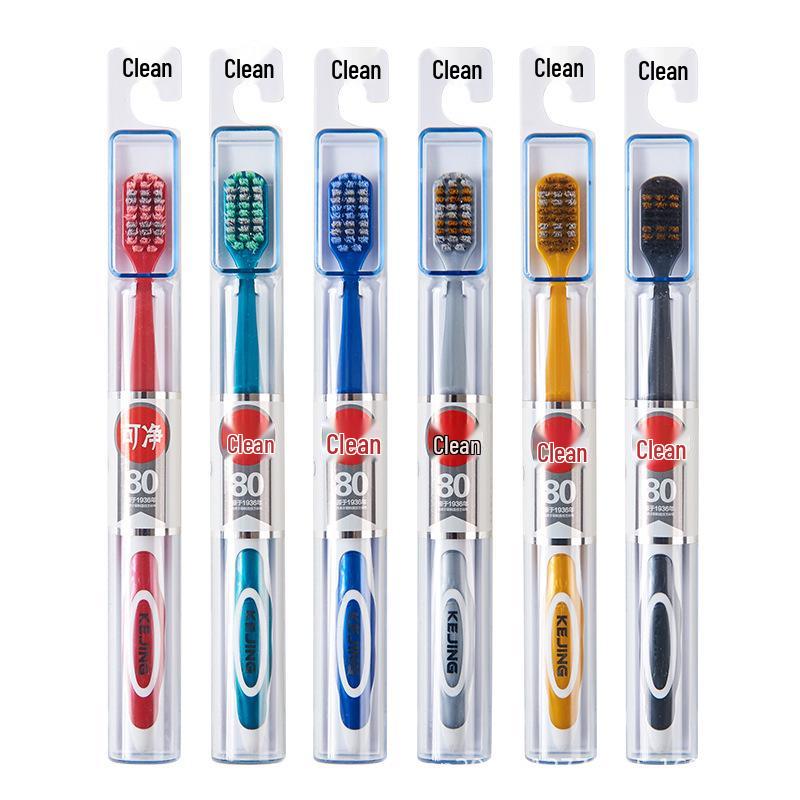 

Зубная щетка Kejie C1620 средней мягкости со спиральной щетиной и двойной шифровкой, большая широкая головка