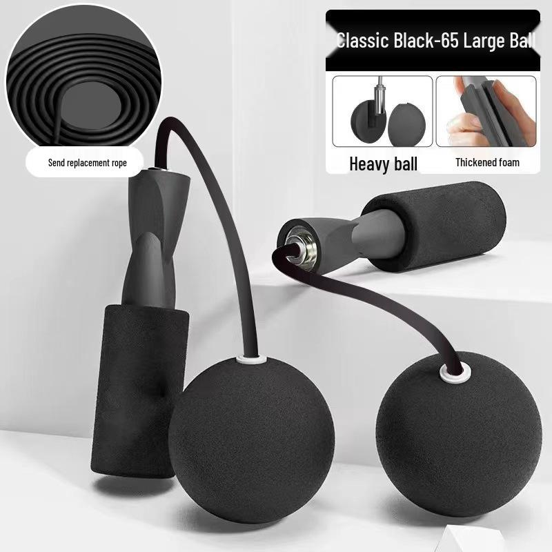Weighted Cordless Jump Rope with Double Bearings for Indoor Training