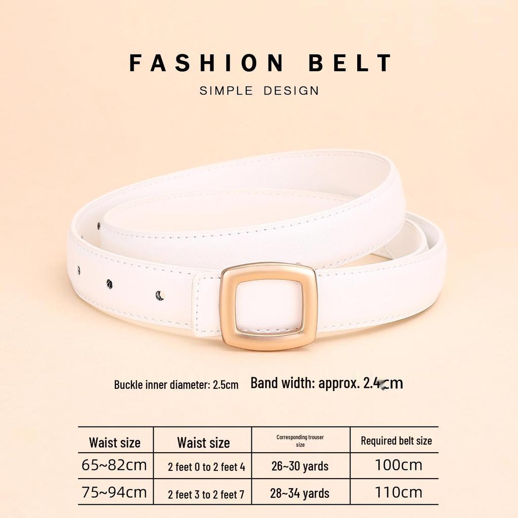 Women's Trendy Cowhide Jeans Belt - 2025 Elegant, Versatile Decorative Waistband