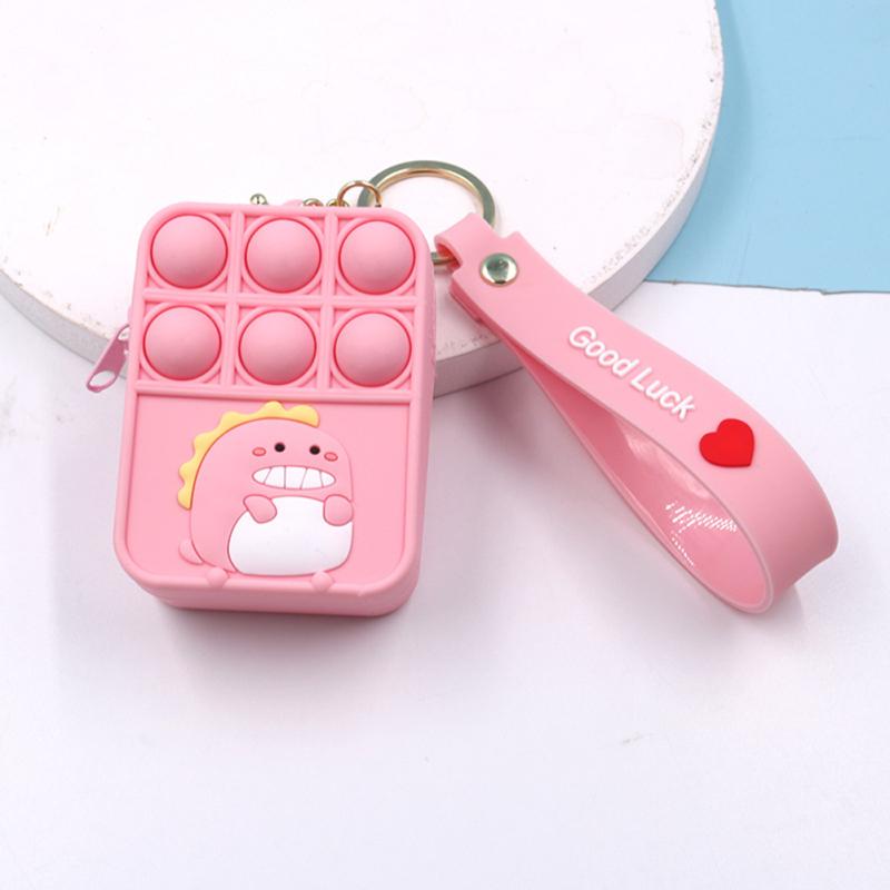 Silicone Coin Purse Mini Wallet  Sling  Bag Anti-stress Messenger Bag Strawberry Pineapple Bag
