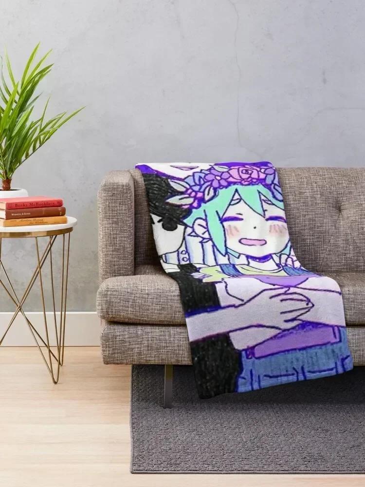 Omori Character II Throw Blanket Flannel Fabric Giant Sofa Blankets