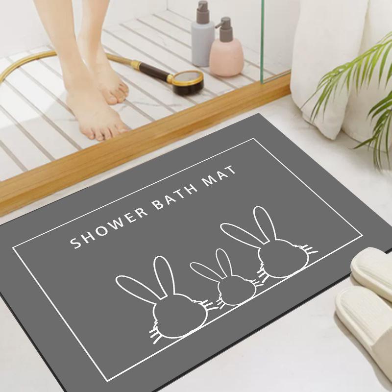 Diatom Mud Bathroom Mat: Soft, Absorbent, Non-Slip, Quick-Drying Custom Foot Mat