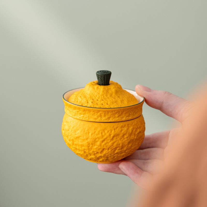 Great Luck Prosperity Travel Tea Set: Single Portable Quick Cup for Outdoor, Camping, or Workstation Use.