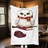 1pc Hogwarts Owl Delivery Outdoor Flannel Throw Blanket All Season Soft Warmth,Home Decor 1031187