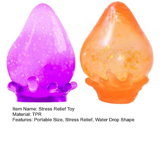 2 Stück Wassertropfen Stressabbau Spielzeug Angstreduktion Klarer Wassertropfen Sensorisches Knet-Fidget-Spielzeug Tragbarer Dekompressions-Stressball