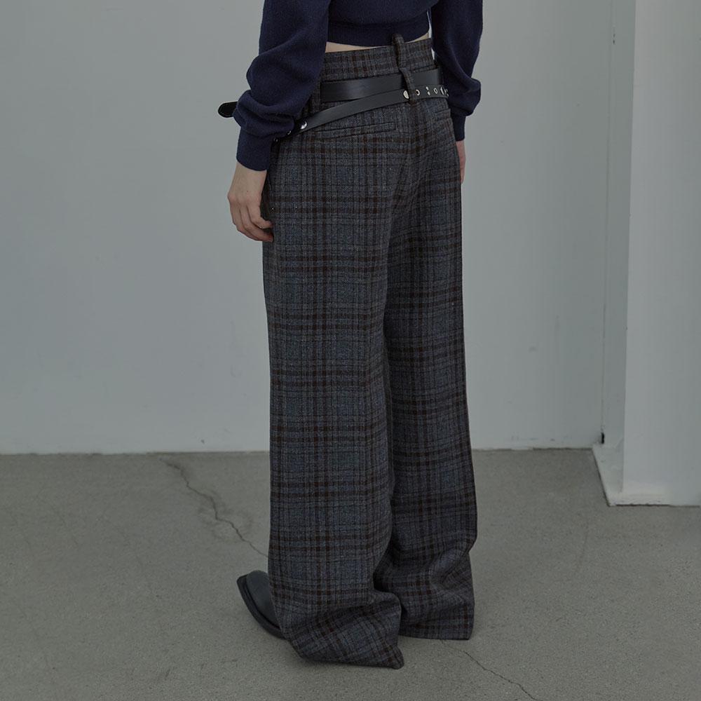 LCDC™ Belted Tailored Trousers_Checked (Brown)