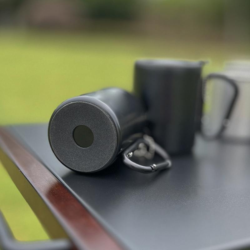 Taza de Camping para Exteriores Taza de Café de Viaje Taza Térmica con Asa de Mosquetón y Tapa