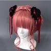 Fringed Bowknot Hair Clip Anime Maid Hair Buns Holder Cosplay Party Headwear