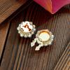 Faux Pearl Button Cover Alloy Elegant Clip-On Button Covers Removable No-Sew Button Covers for Women Shirts Blouses Wedding