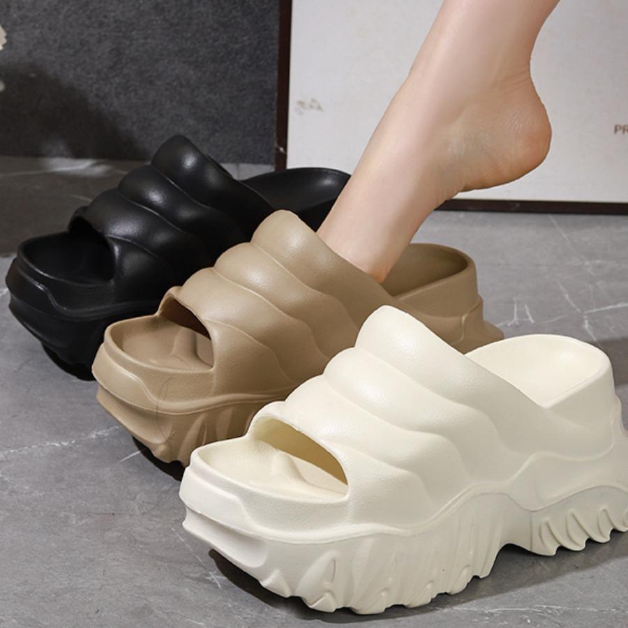 Damskie sandały na platformie - Styl lato 2025, Podeszwa antypoślizgowa, Podwyższający design z jednym paskiem