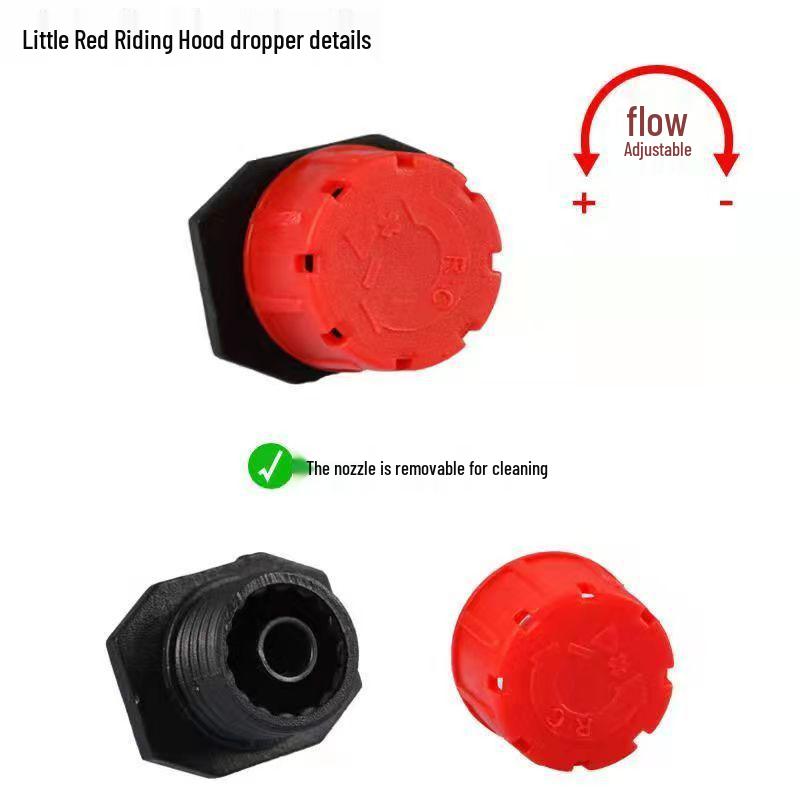 Adjustable Eight-Hole Little Red Riding Hood Drip Head for Fruit Tree Irrigation
