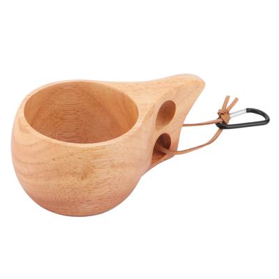 Copo de Madeira 200ml Portátil Estilo Nórdico Caneca para Leite Café com Fivela para Pendurar para Casa Exterior Tipo 1