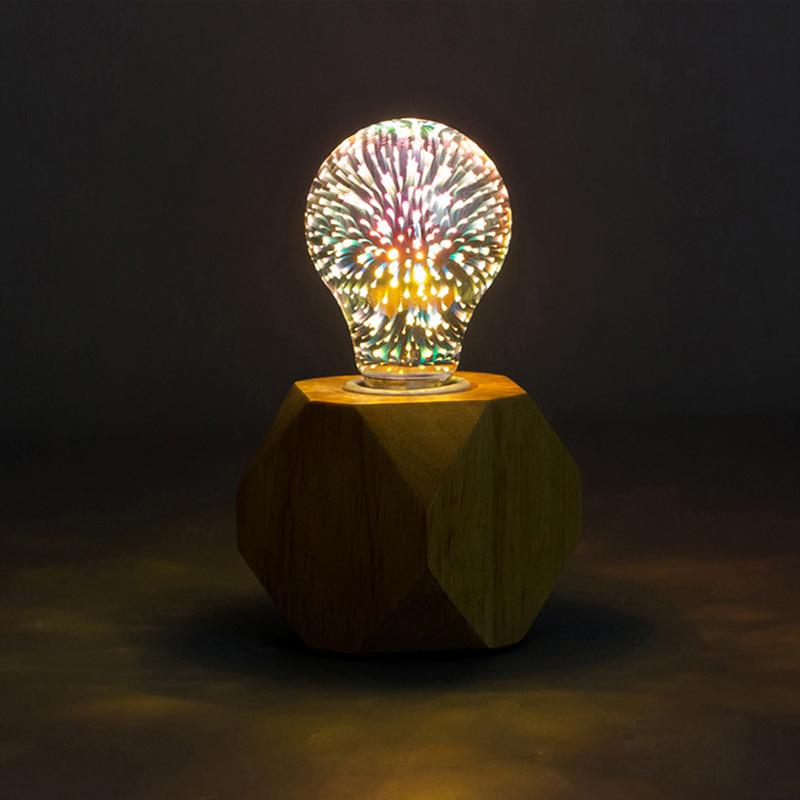 1 Stück 3D Dekoration LED E27 4.5W 85-265V Vintage Edison Glühbirne Stern Feuerwerkslampe Feiertags-Nachtlicht Weihnachtsbaumdeko