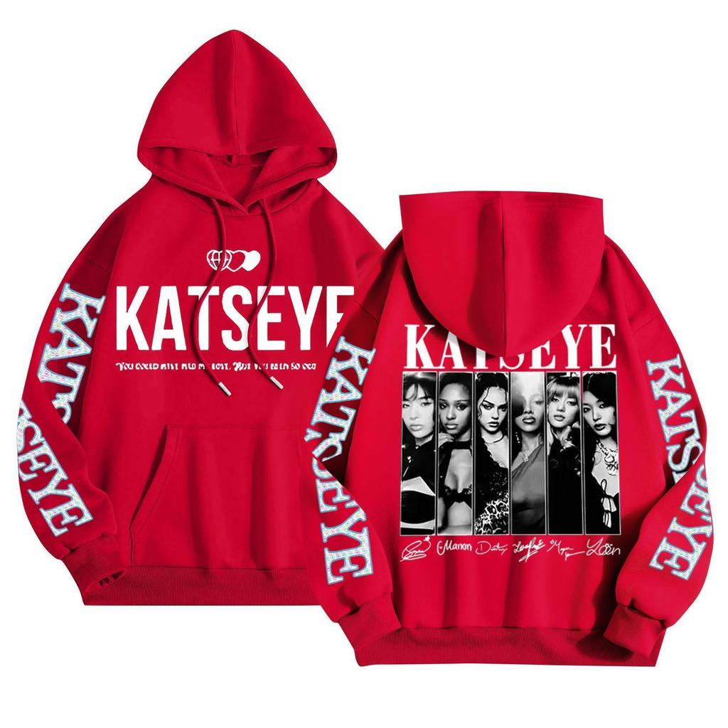 Unisex Mode Leichter Langarm-Pullover mit Taschen Bedruckter Hoodie