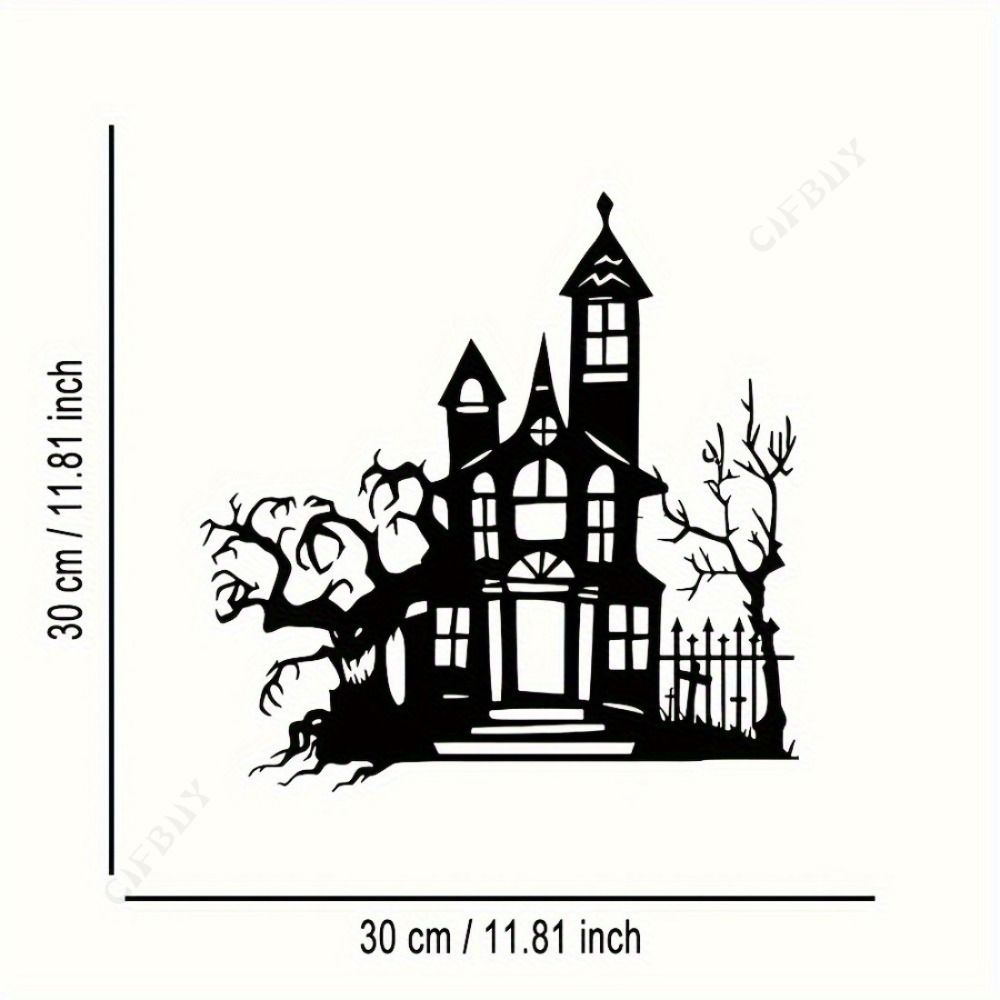 Arte de Parede de Fantasma de Halloween Decoração de Casa de Metal