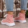 Women's Spring and Summer New Women's Shoes Thick-soled Versatile High-top Sneakers Comfortable Casual Old-fashioned Large-size Canvas Shoes
