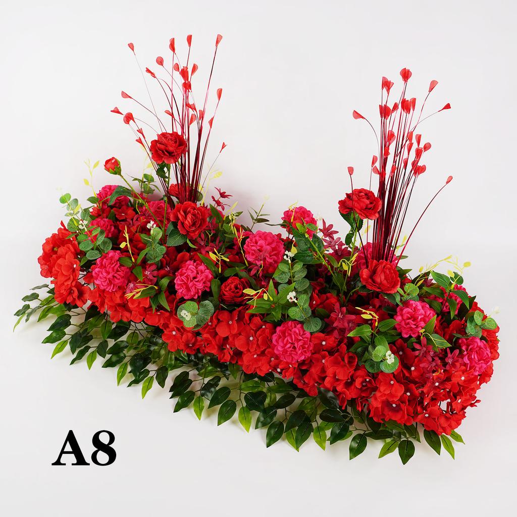 50/100CM Künstliche Blume Rosenreihe Hochzeits-Tischdeko Hintergrundbogen Party Blumengesteck