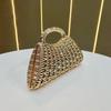 Handbag with Diamonds - Women's Hand-held Bag, Crossbody Bag, Cocktail Party Bag