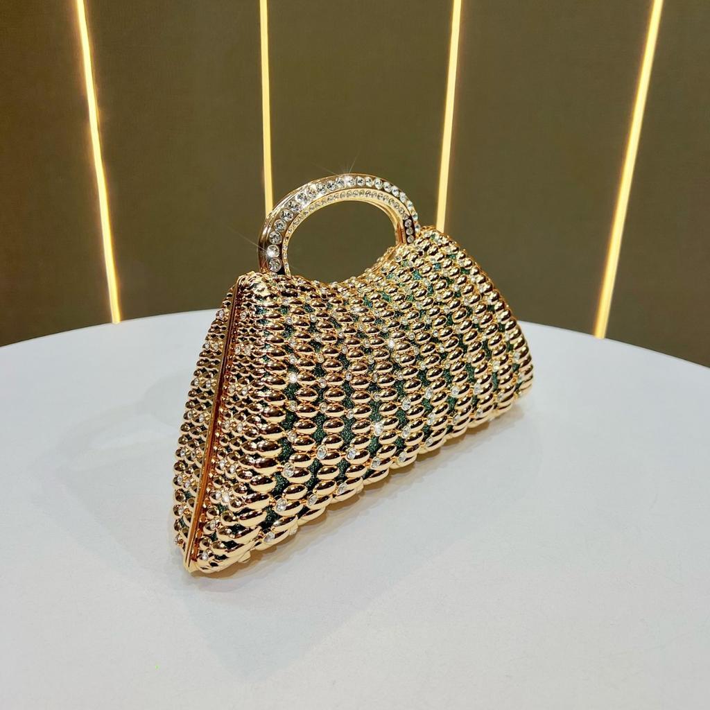 Handbag with Diamonds - Women's Hand-held Bag, Crossbody Bag, Cocktail Party Bag