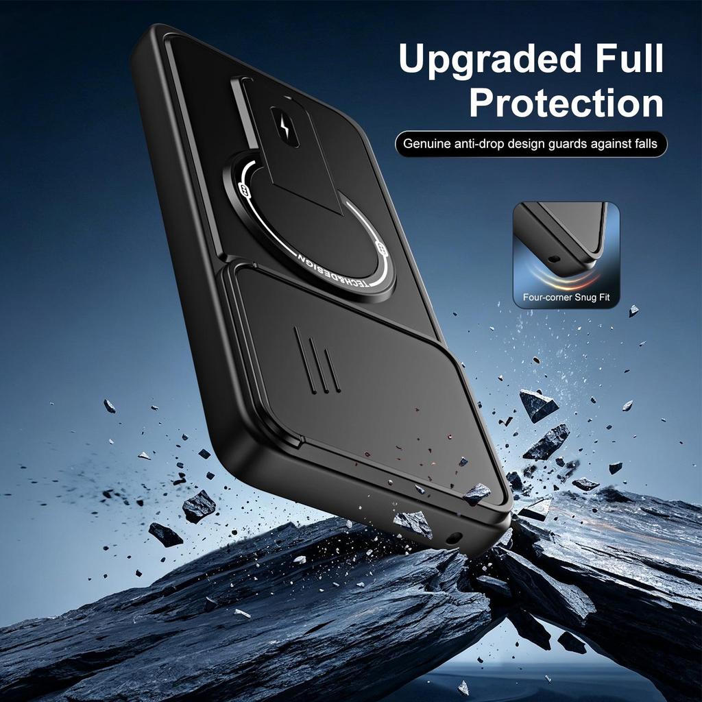 Magnetic Stand Phone Case for Moto Edge 50/56/57 with Full Lens Coverage