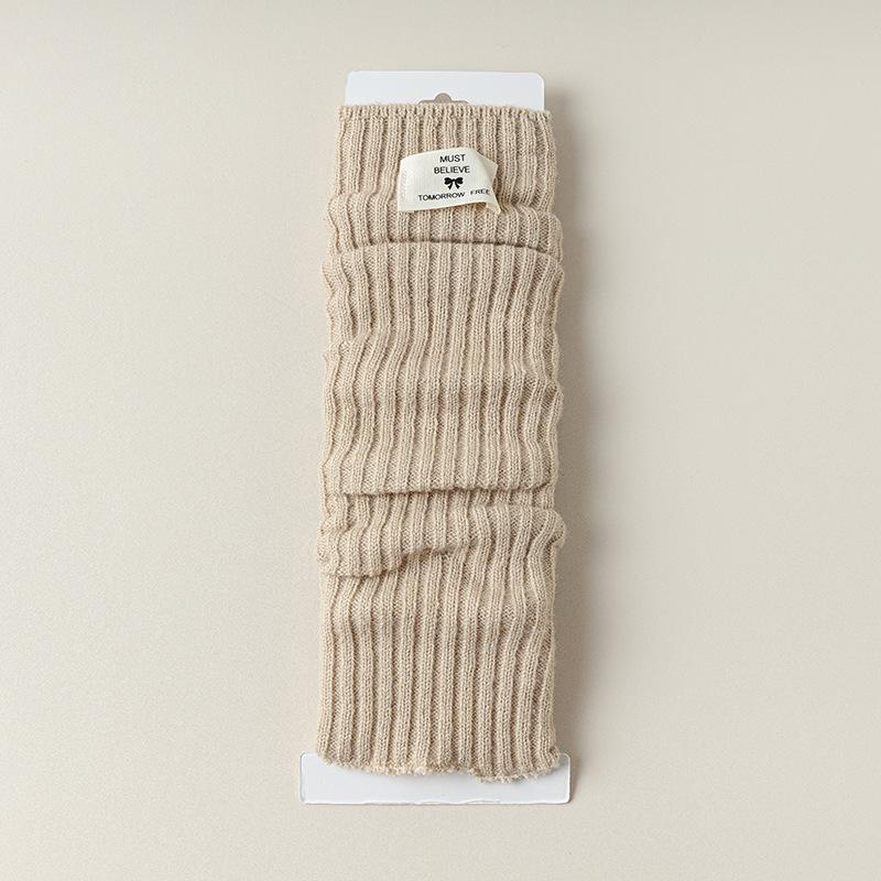 Mode Printemps et Automne pour Femmes Nouveaux Cache-jambes Tricotés Chaussettes Mollet Pile