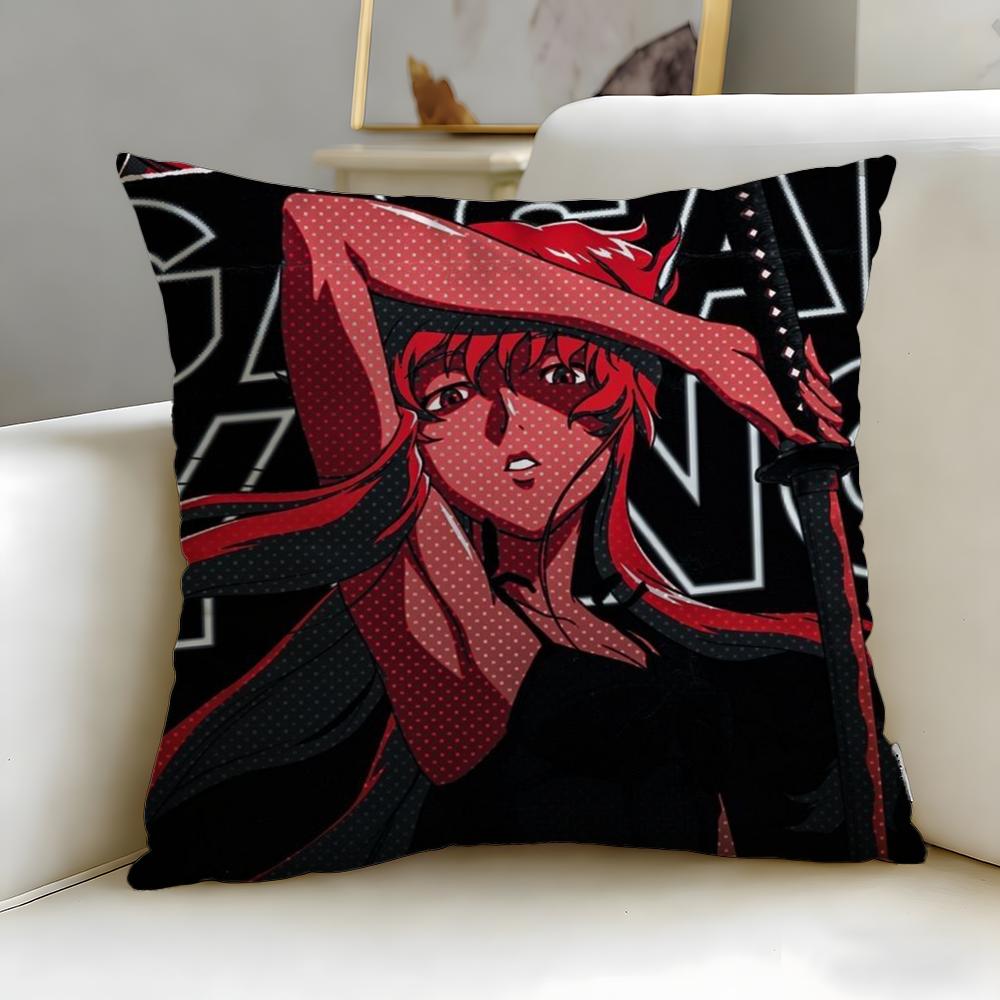 classic anime Mirai Nikki Cushion Cover Soft  EasyWash Pillow Case  Versatile for Couch Bed Travel and Office